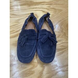 Aquatalia Navy Suede Loafers